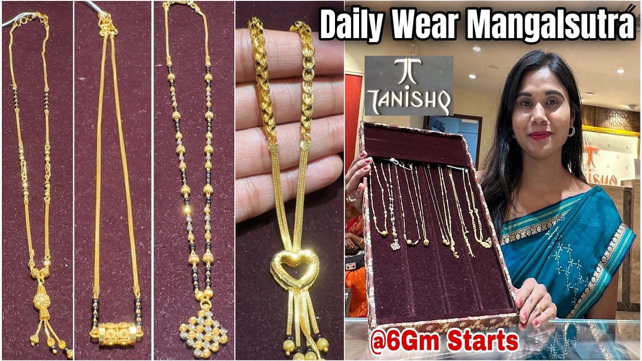 Tanishq Light Weight Daily Wear Gold Mangalsutra Designs💕Tanishq Gold Mangalsutra Designs With Price