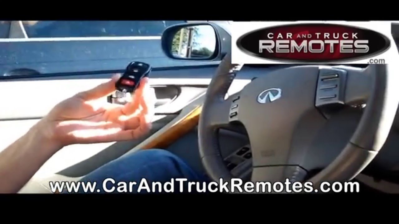 Infiniti FX35 Replacement Remote Programming 2004 2007