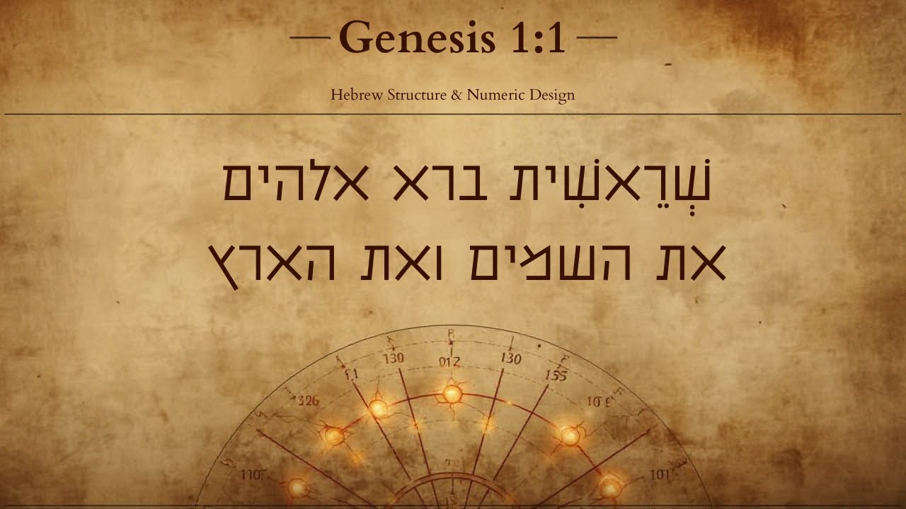GENESIS 1:1 Hebrew Gematria and Numerical Design | The Hidden Mathematical Structure of Creation