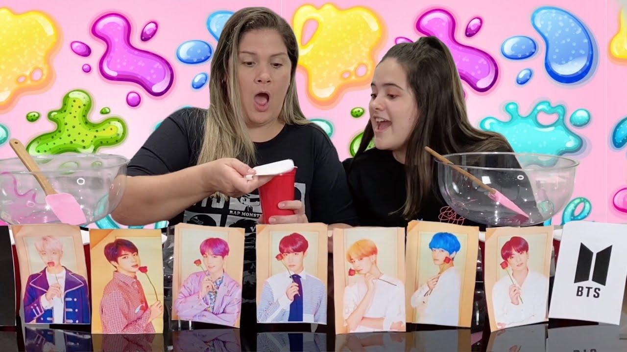 NÃO ESCOLHA O BTS ERRADO! SLIME CHALLENGE