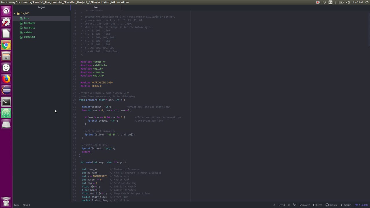 CS 4473 Intro to Parallel Programming MPI Project