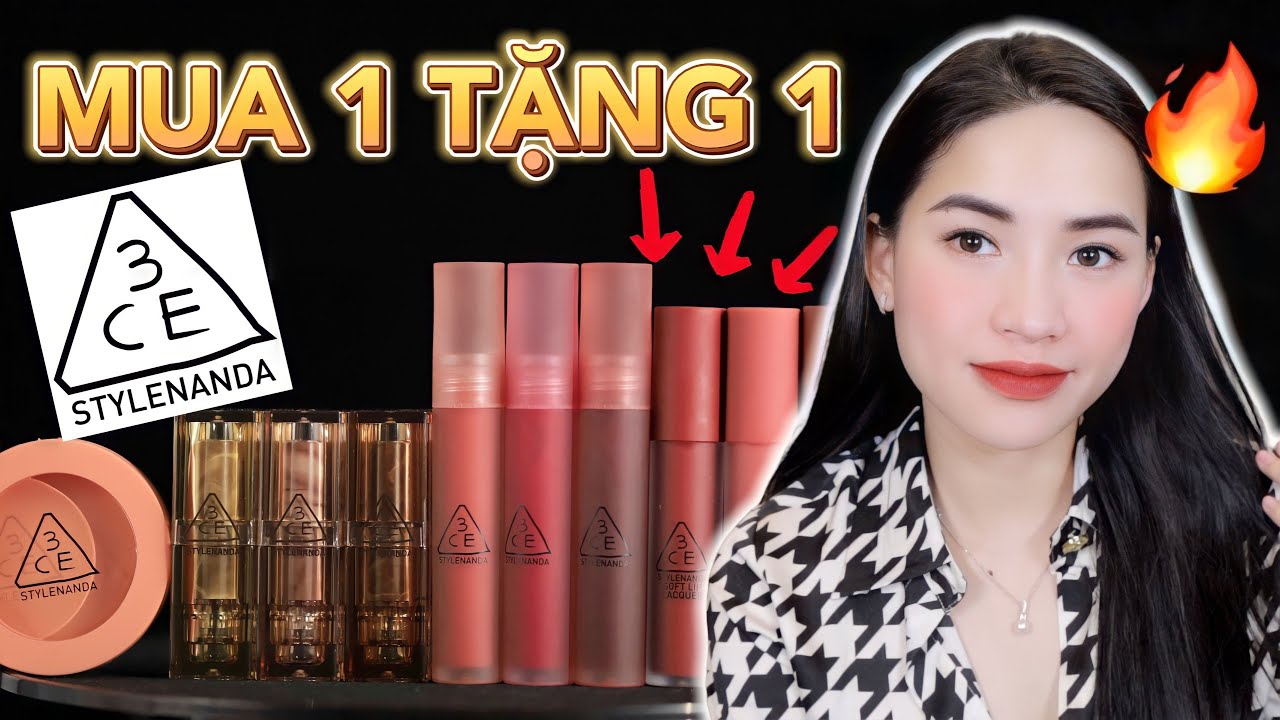 [ 3CE] Son Tint Lì Blur Water Tint và Soft Matte Lipstick | [Video có chứa Affiliate Marketing]