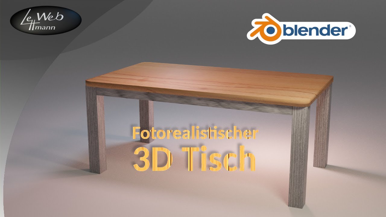 So erstellst Du einen fotorealistischen 3D Tisch, maßstabsgetreu - Blender Tutorial 12