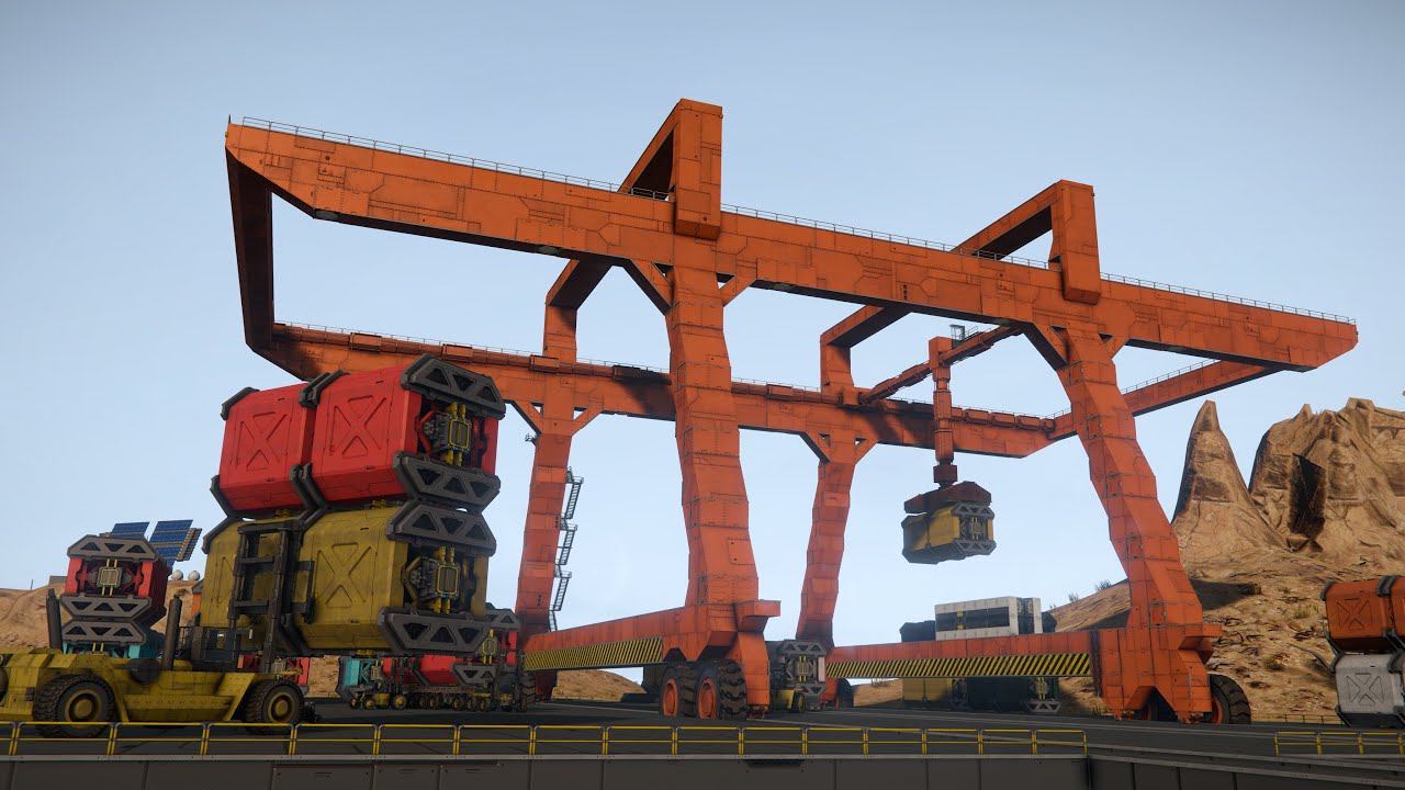 Space Engineers | Container Gantry Crane System
