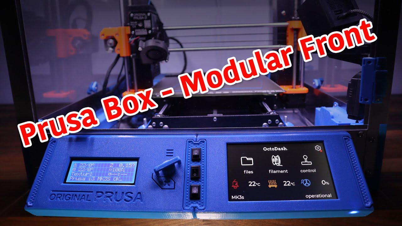 Prusa 3D Printer Enclosure - Fitting PrusaBox Modular Front - Pi / Screen / Octoprint Octodash