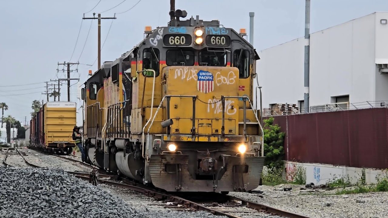 [HD] Union Pacific LOG16 Carson Switcher Chase from Long Beach to Carson