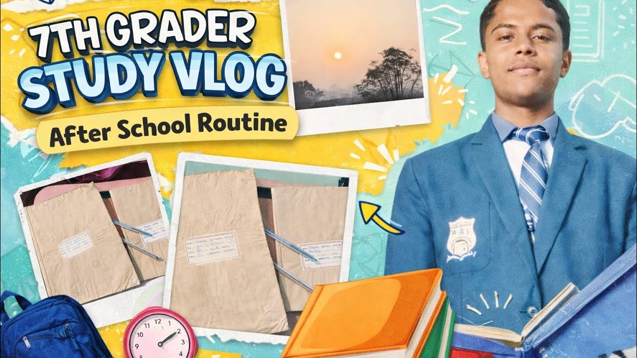 📚 After School Routine | Study Vlog of a 7th Grader ✨ #thestudiousboy #studyvlogs 