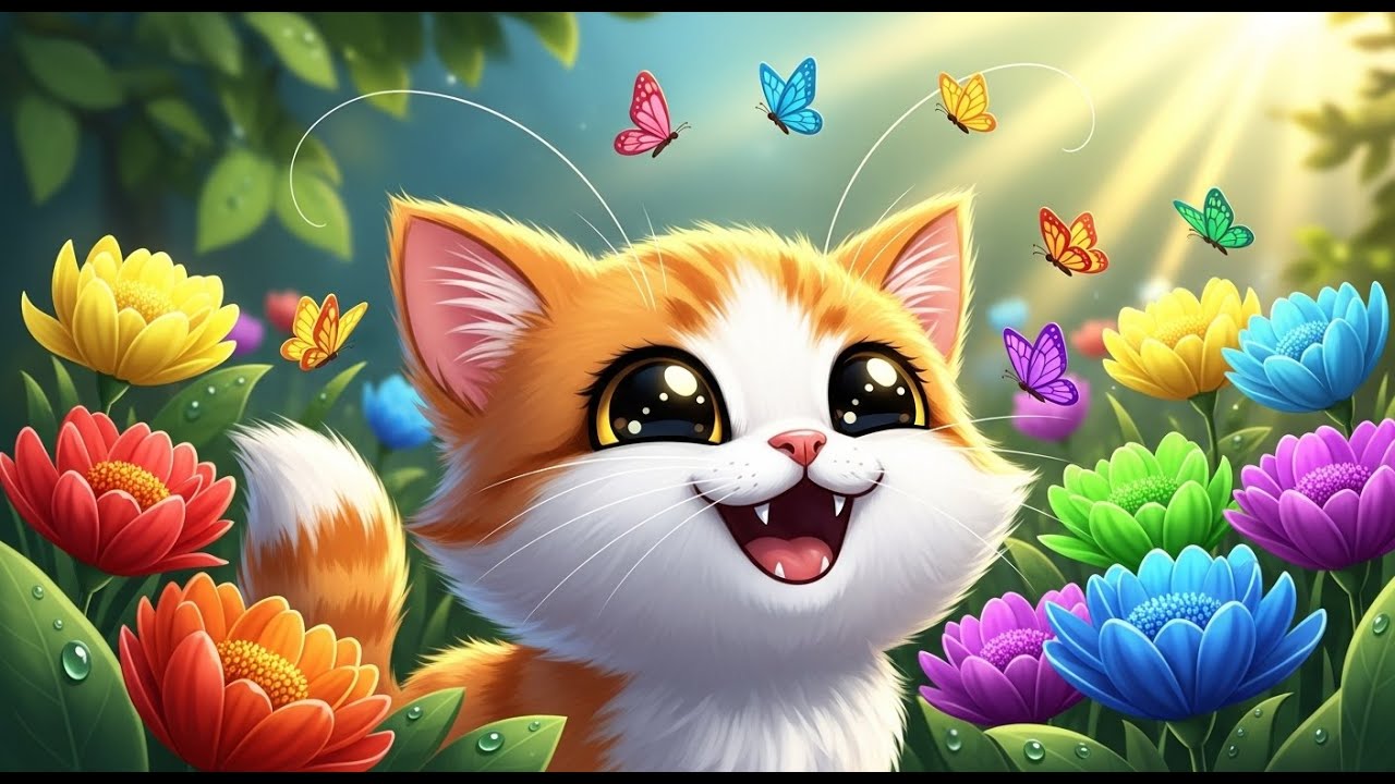 Little Kitten Purr Purr Purr | Fun Kids Song | Preschool Sing Along