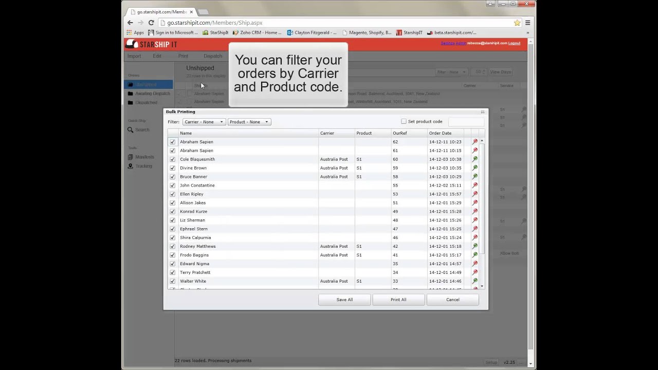 How to Bulk Ship your AusPost orders in StarShipIt