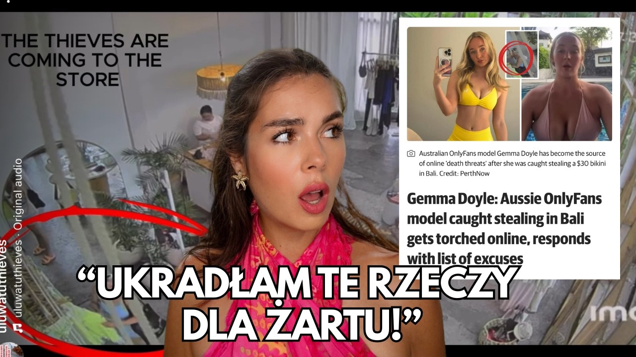 Modelka z niebieskiej platformy okradła sklep na Bali, a potem ze wszystkiego się śmiała