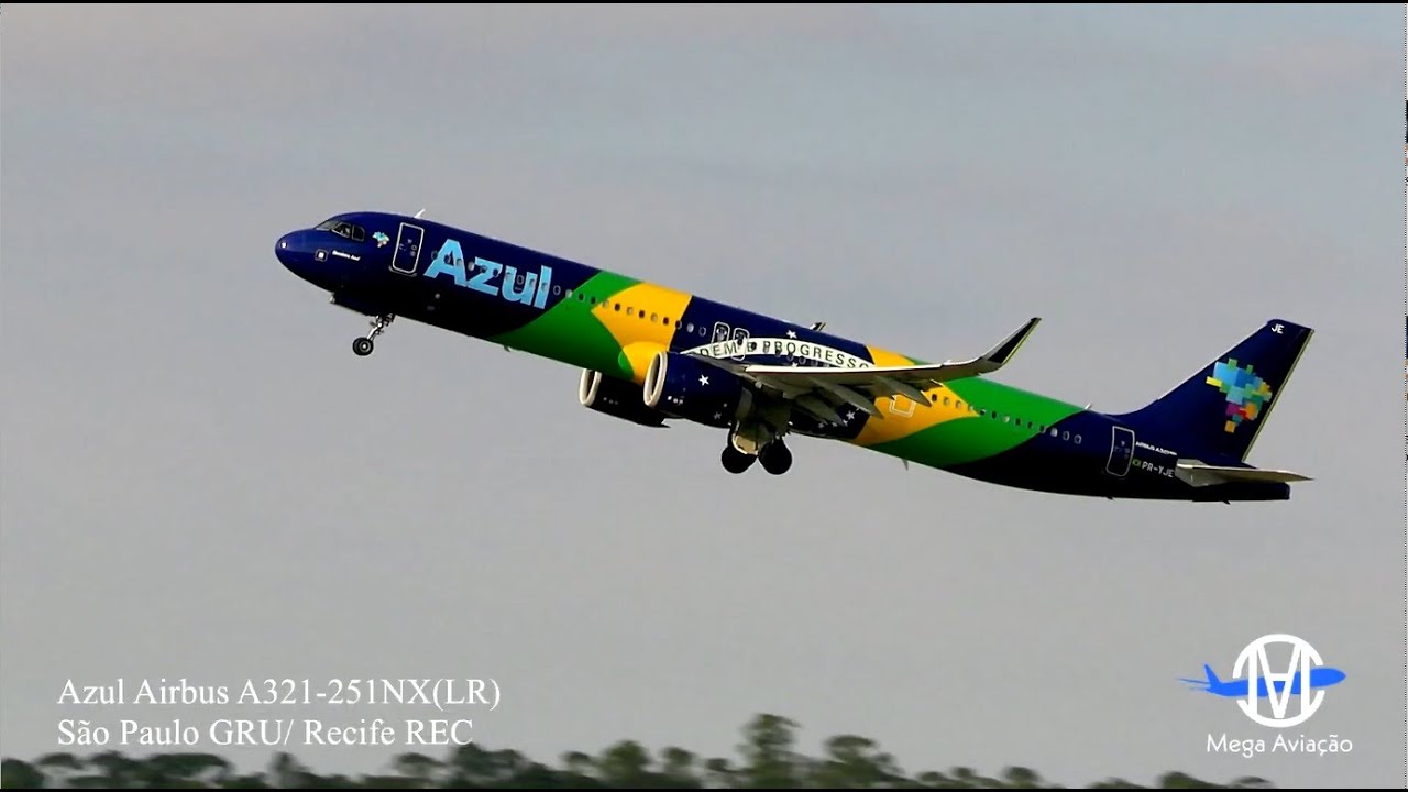 Movimento Em Um Dia Lindíssimo e Grandes Gigantes Pousando e Decolando no Aeroporto de Guarulhos✔