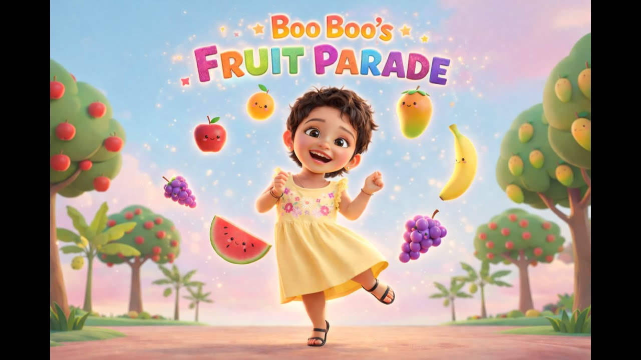 Boo Boo's Fruit Parade 🎵 |  Toddler Learning Song | TiniTunes 🎵