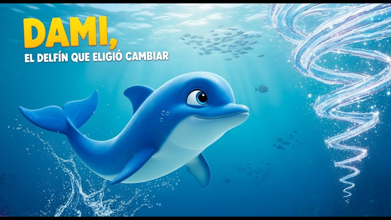 La aventura de Dami, el delfín que eligió cambiar (Cuento con valores en español) 
