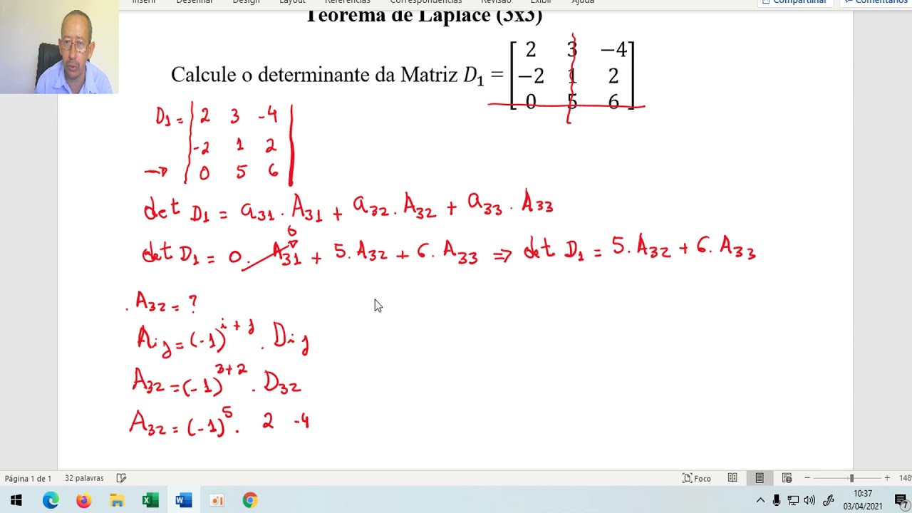 Teorema de Laplace Matriz 3x3