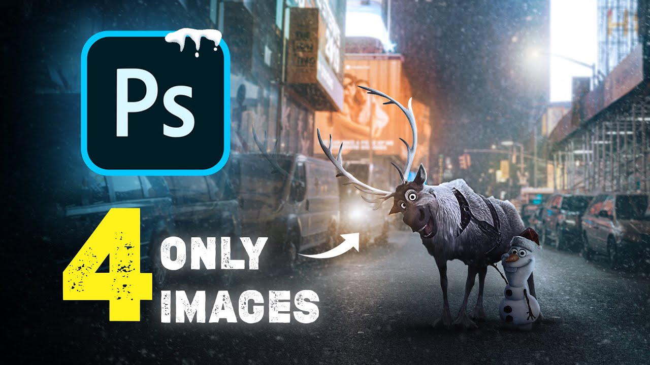 I Created This Using ONLY 4 Images in Photoshop 😎