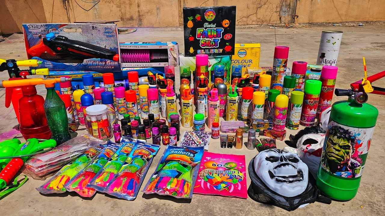 Holi Water Colour And Snow Spray Testing 2025 | Holi Stash Testing 2025 | Colour Cloud Testing #holi