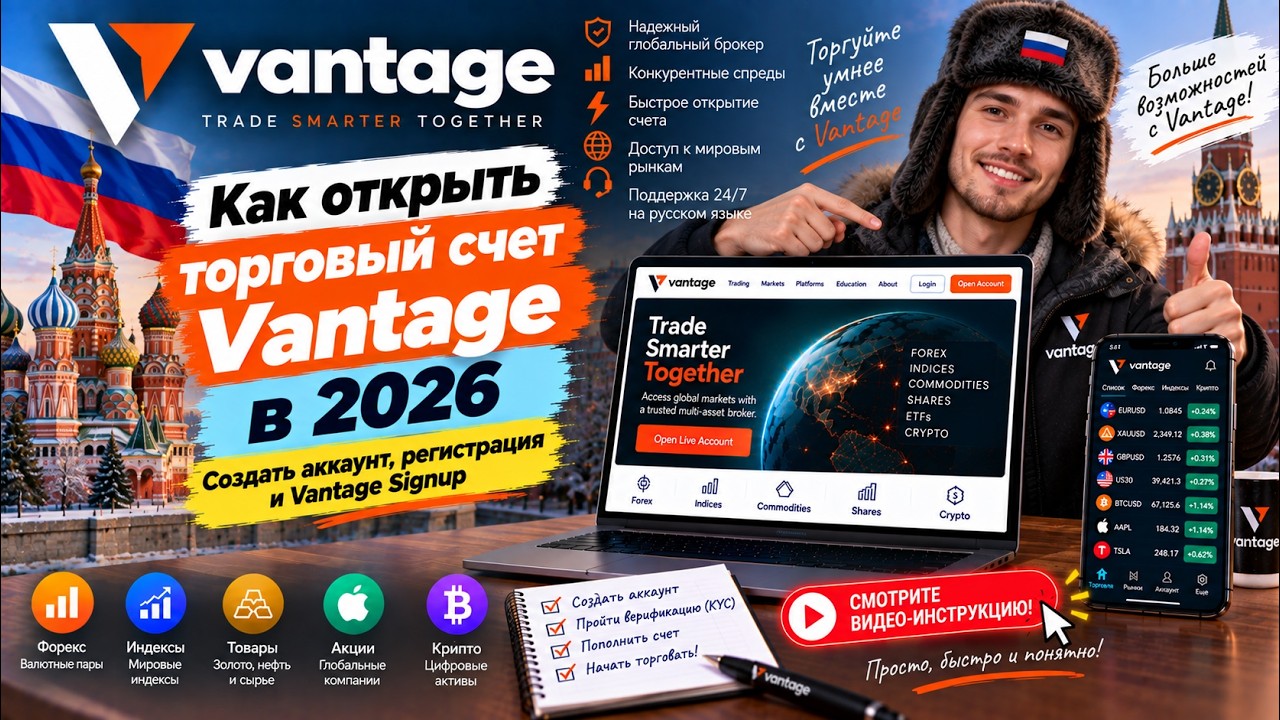 Как открыть торговый счет Vantage в 2026 | Создать аккаунт, регистрация и Vantage Signup