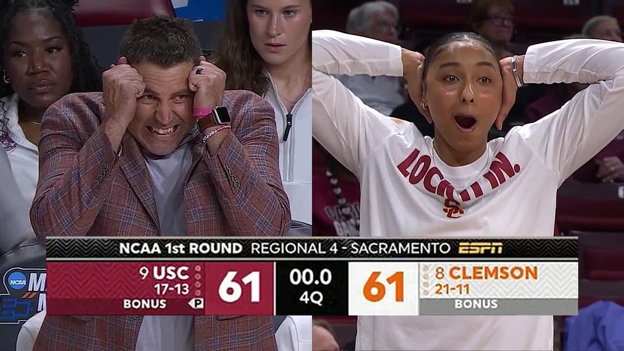 Final minute, full OT from intense USC-Clemson finish in women's NCAA tournament