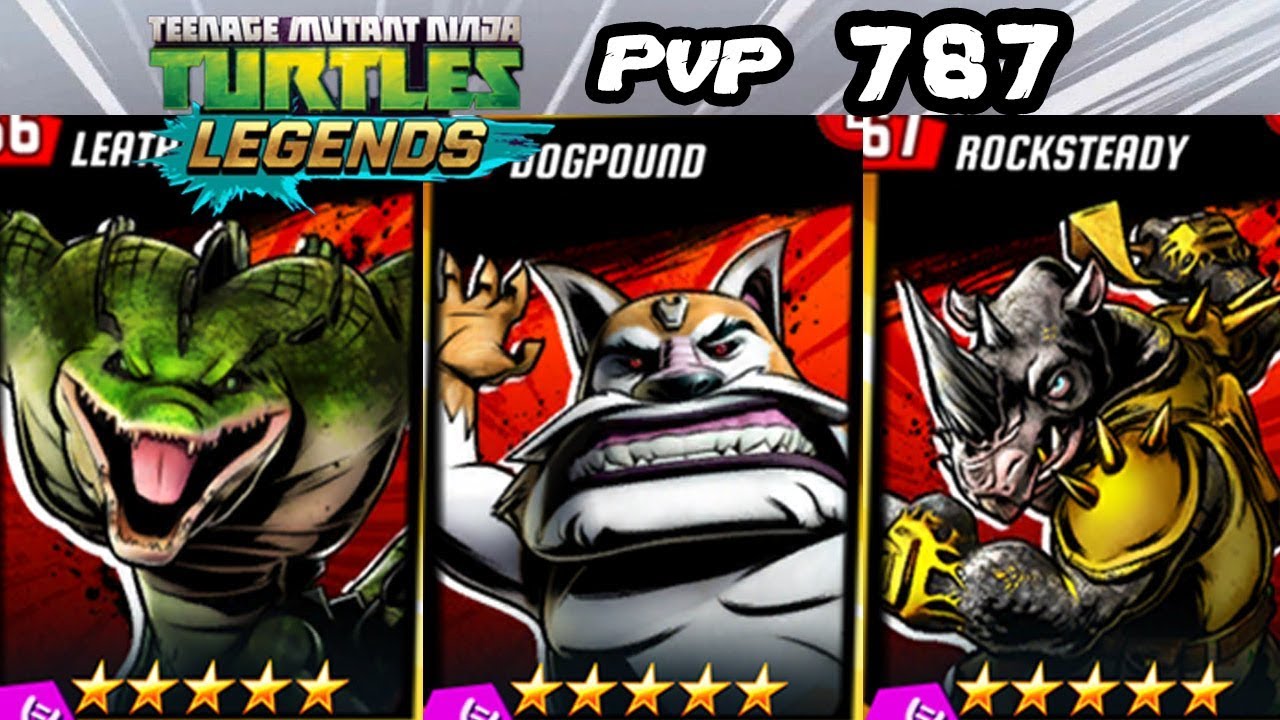 TMNT Legends Update X PVP 787 Dogpound, Rocksteady Nick, Leatherhead