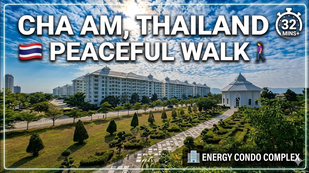 Cha Am 🇹🇭 Energy Condo complex 🏢 Peaceful Walk 🚶‍♀️Seaside City, Thailand