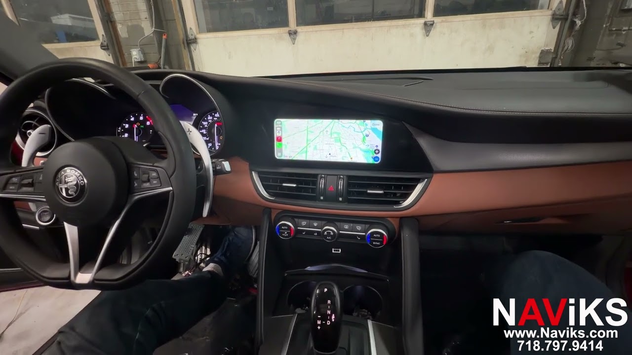 Alfa Romeo Giulia 2017+ Apple CarPlay + Android Auto (проводной и беспроводной) + входы спереди и...