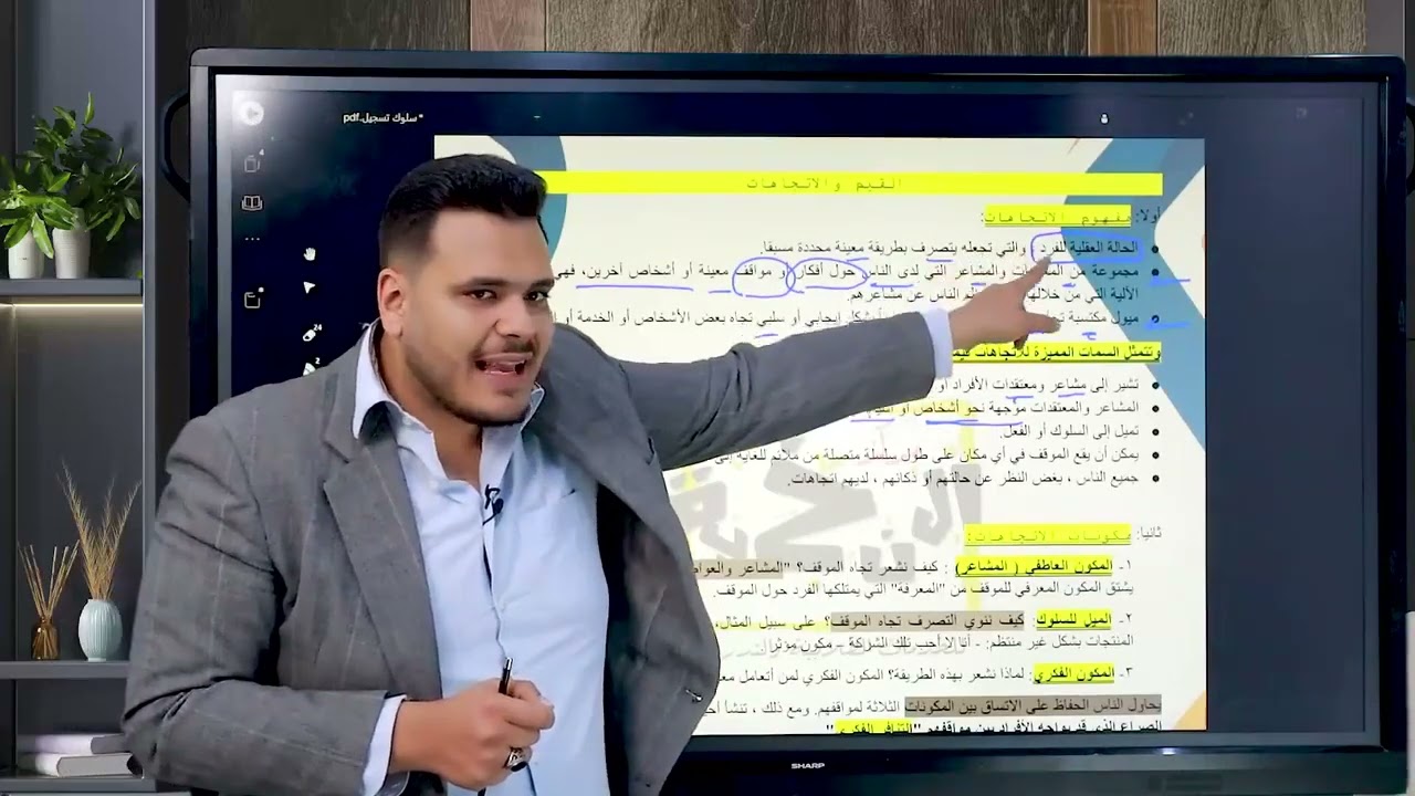 الفرقة الأولي - سلوك تنظيمي - فصل القيم والاتجاهات ( الجزء الأول )