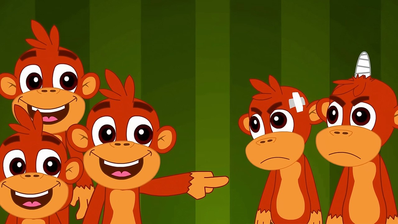 Five Little Monkeys Jumping on the Bed 🐒 2 Minute Loop Remix Sound Variations | Sunny Monkey Rhymes