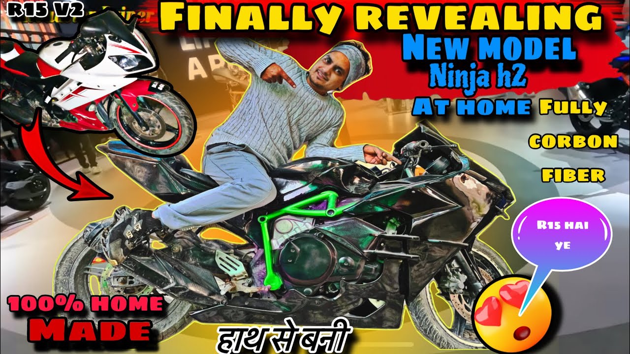 KAWASAKI NEW MODEL NINJA H2R MADE IN INDIA  || R15 INTO KAWASAKI NINJA H2R