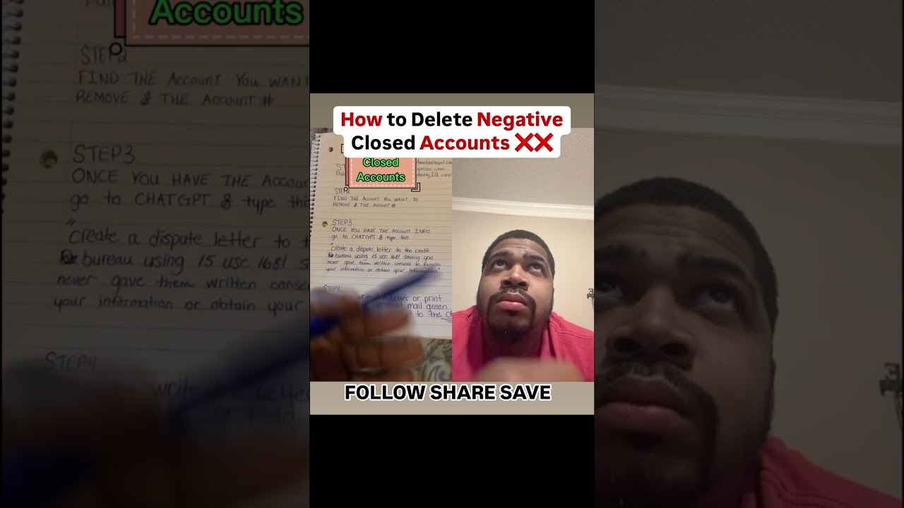 Remove Negative Closed Accounts From Your Credit Report #credit #shorts #creditscore #creditrepair
