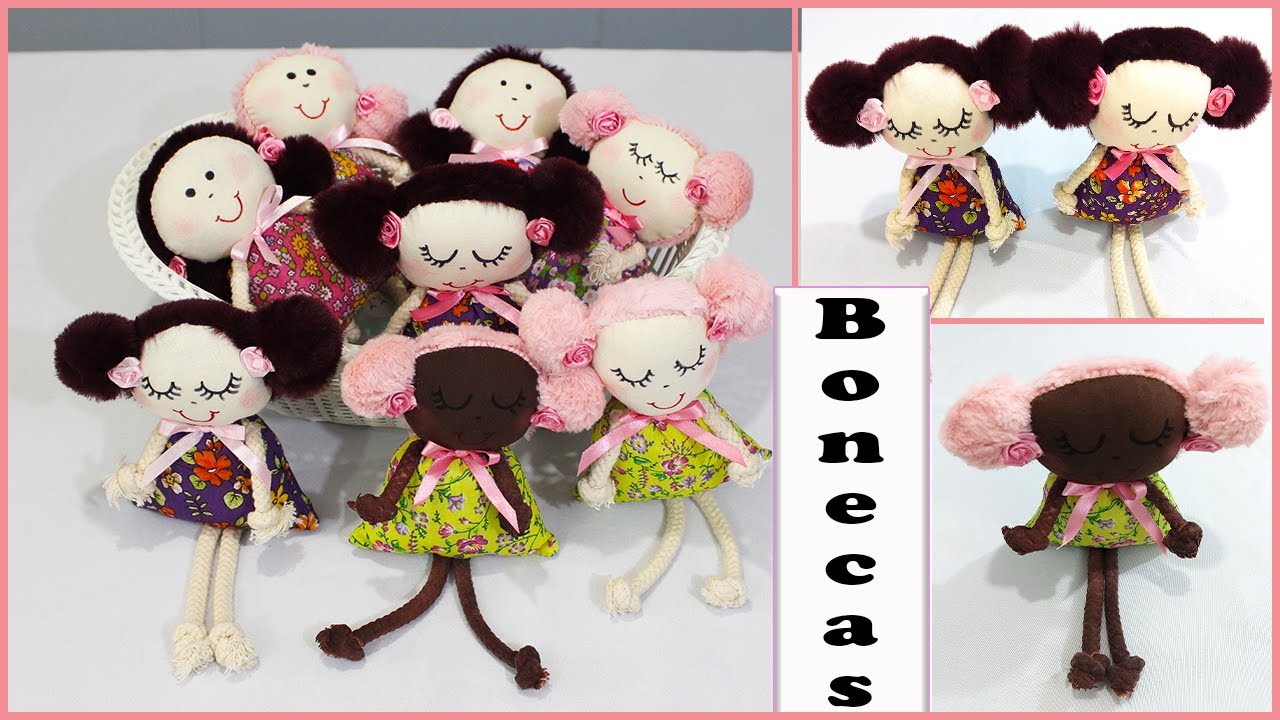 Boneca de cordão e tecido. Diy Artesanato.