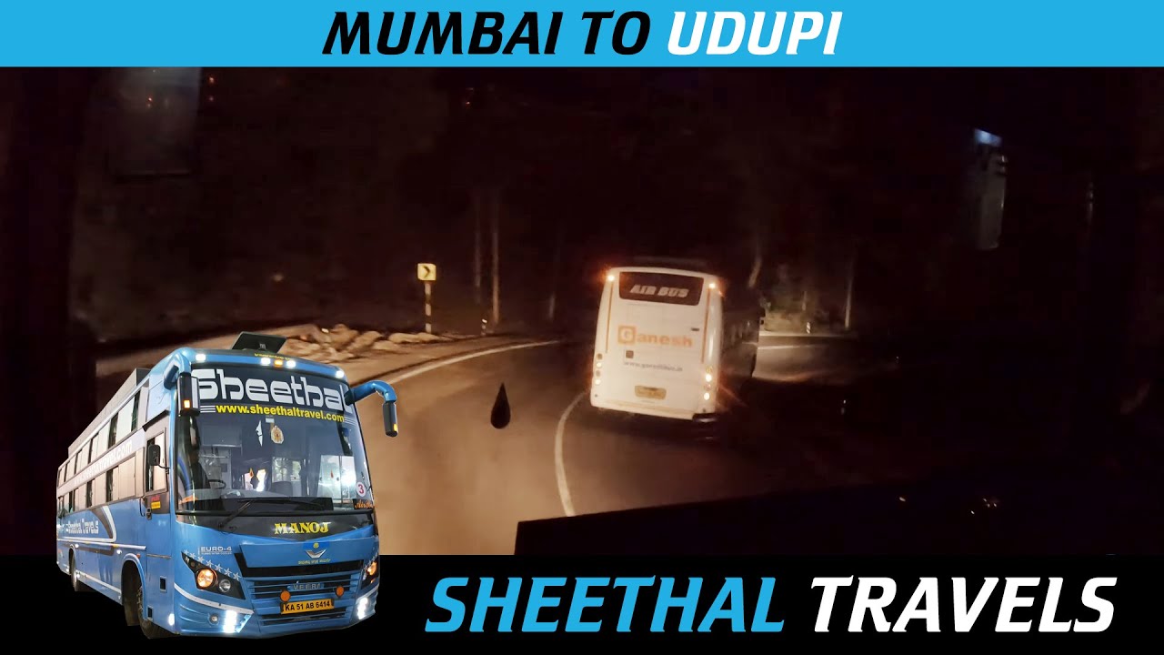 Mumbai to Udupi Full Bus Journey by Sheethal Travels || Cabin Ride || Veera V7 Ashok Leyland Bus
