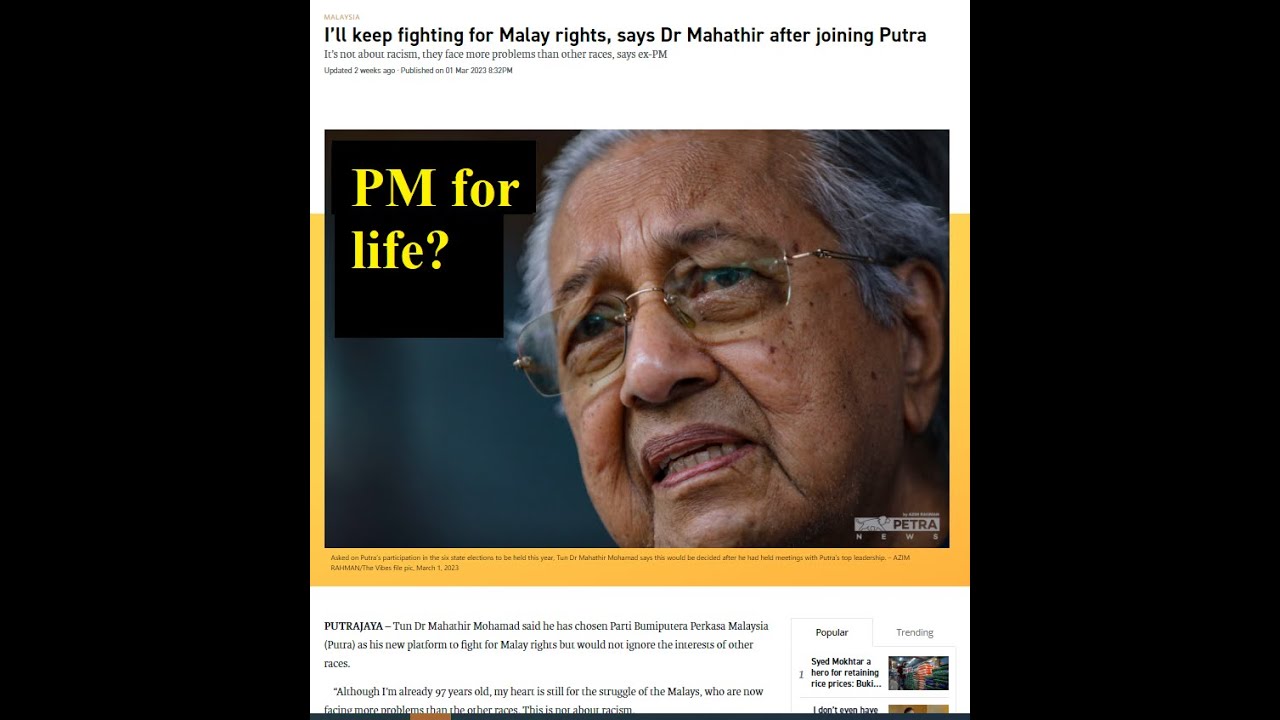 What Next For Dr. Mahathir?