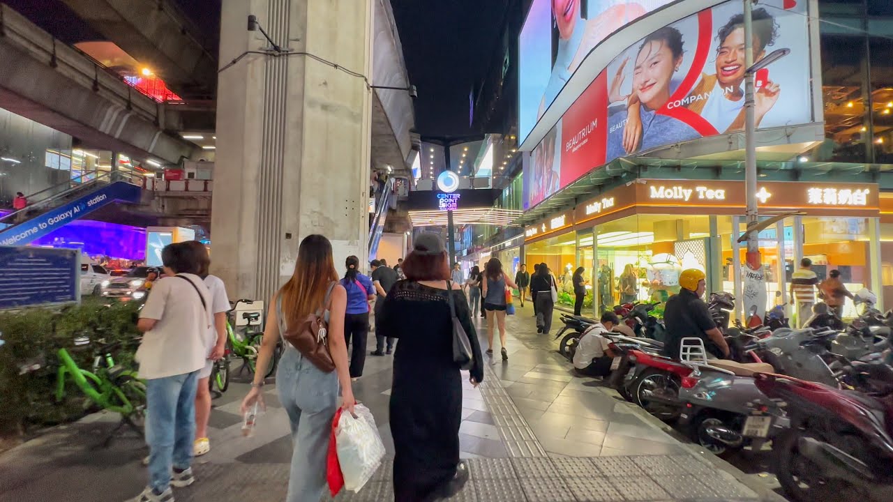 🇹🇭 4K HDR | Bangkok Downtown Night Walking Tour 2025 Thailand Walk