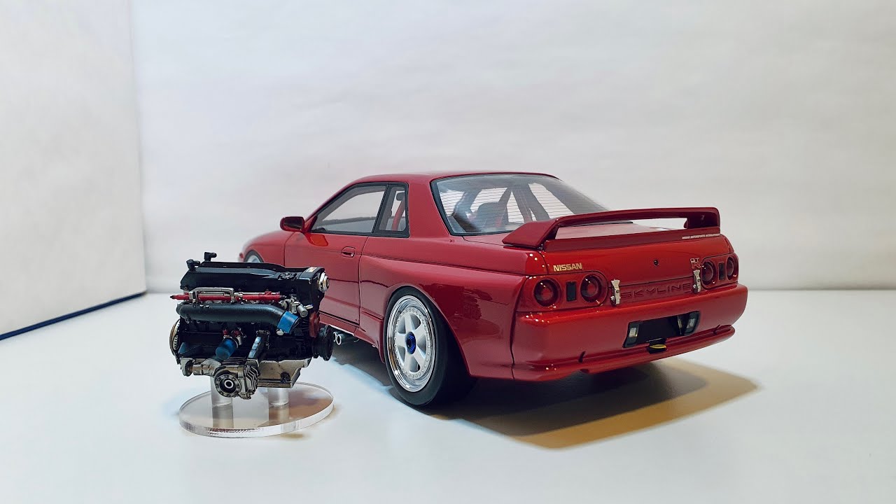IG2422 Nissan Skyline GT-R R32 Group-A Racing with Engine 1:18 Scale Ignition Model (Unboxing)