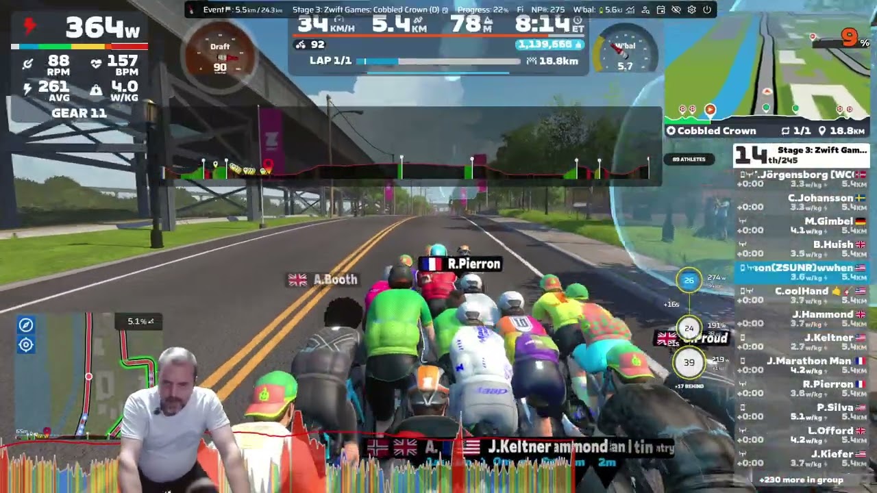 Can I hold onto the front group and survive to the finish? - Zwift Games 2026 -Stage 3-Cobbled Crown