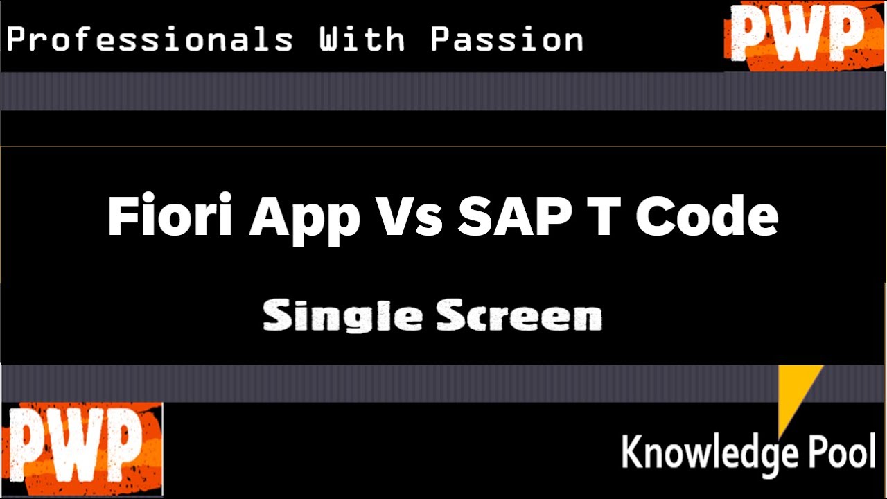 Fiori app Vs  GUI T code  in a single screen