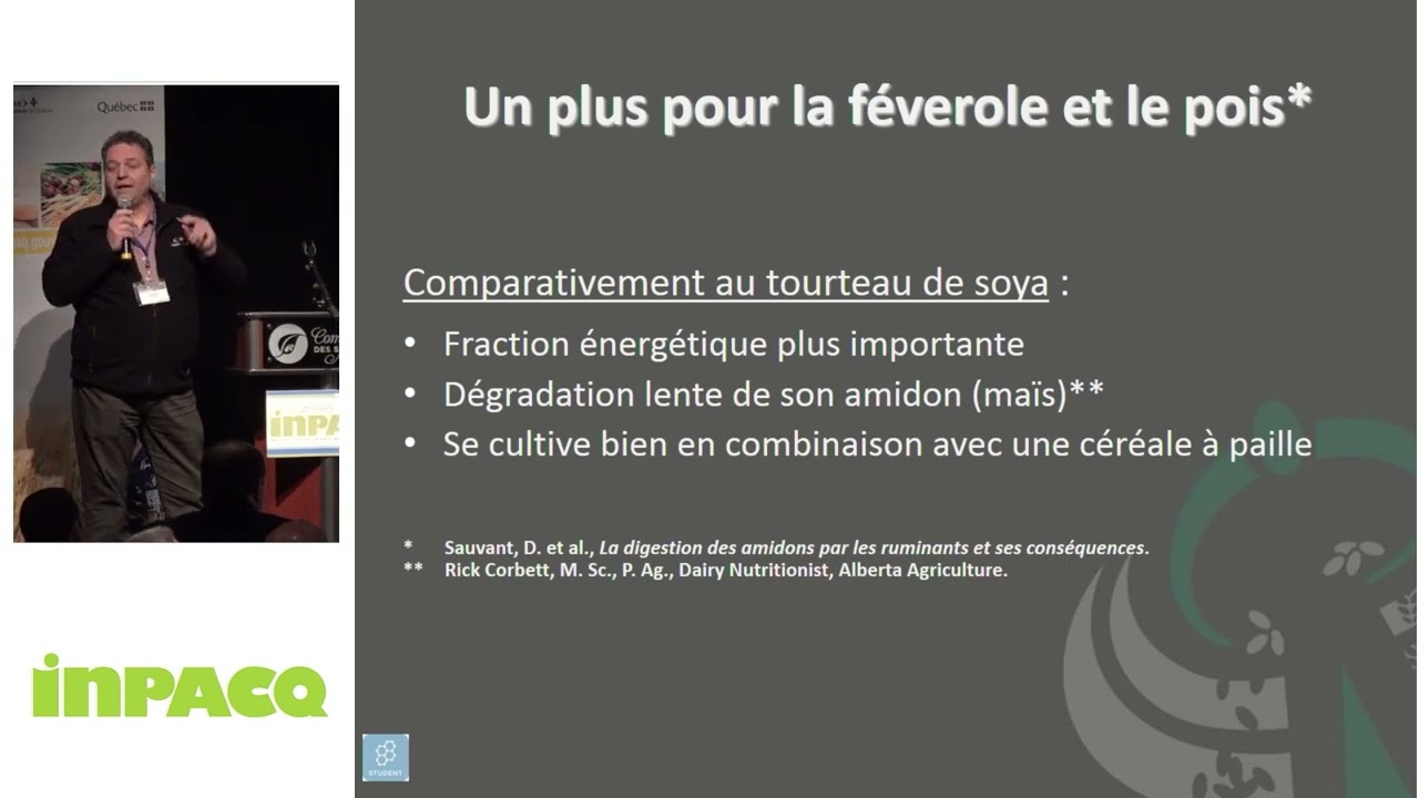Les prot&eacute;agineuses, aliments int&eacute;ressants en production laiti&egrave;re