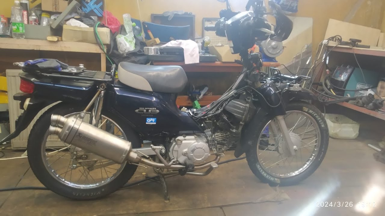 HONDA SUPER CUB AA04 прямоток в стиле AFRICA TWIN