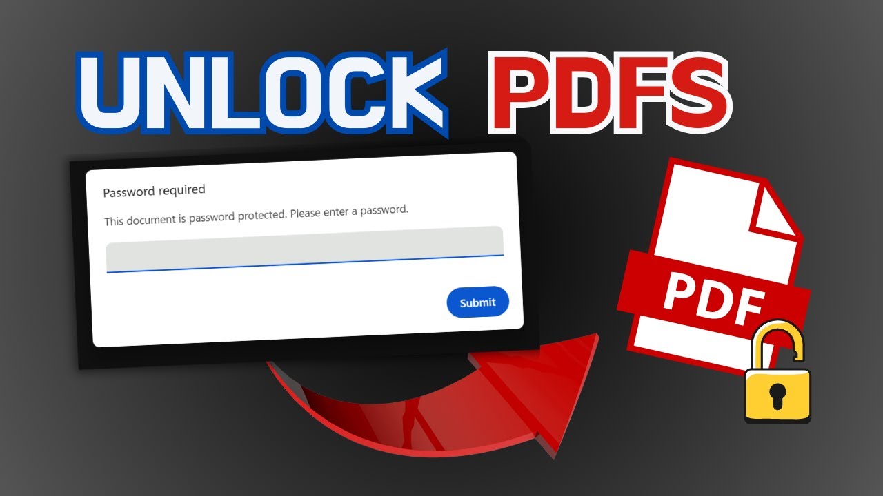 unlock pdf file without password | open forgotten password in a PDF