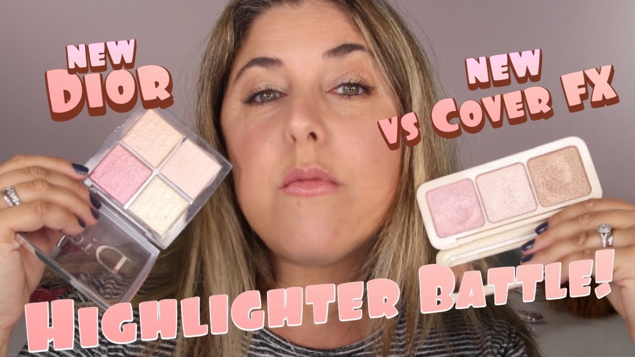 Highlighter Battle: NEW Cover FX Custom Enhancer Palette vs Dior Backstage Glow Face Palette