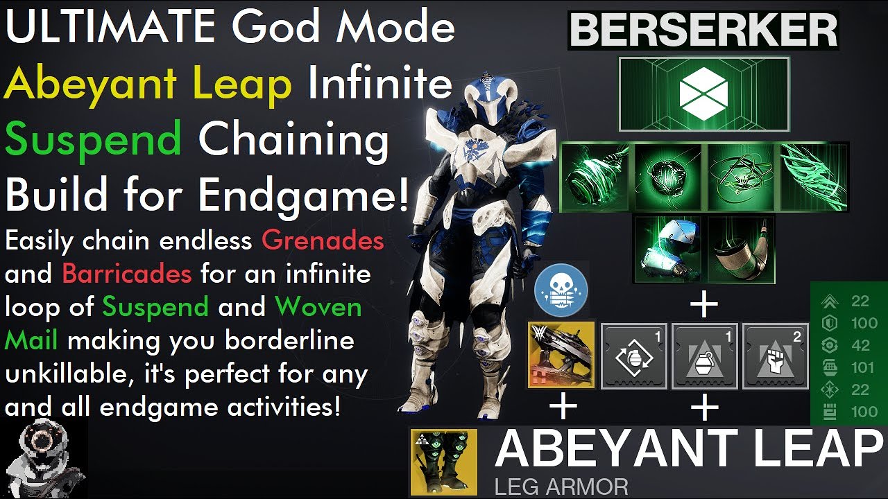Destiny 2: The ULTIMATE Endgame Infinite Suspending Abeyant Leap Titan Build! (Full Build Breakdown)