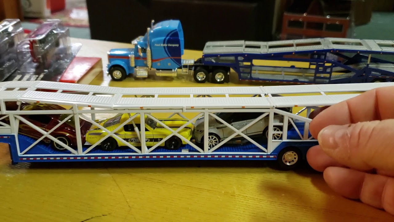 Montenle trailer car hauler carrier 1:64 all metal diecast opening review