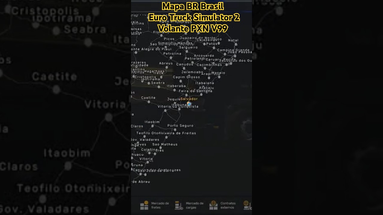 MAPA BR BRASIL - EURO TRUCK SIMULATOR 2 - VOLANTE PXN V99