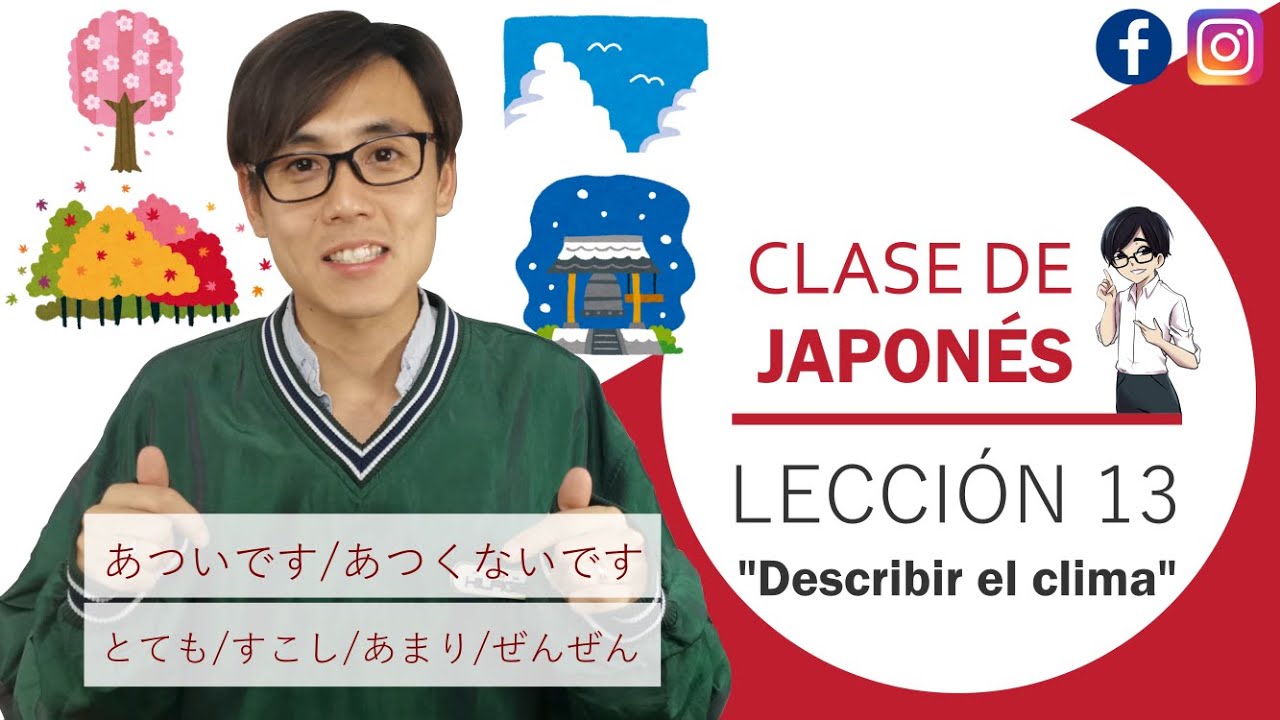 Clase de japonés lección 13 -Decribir el clima-