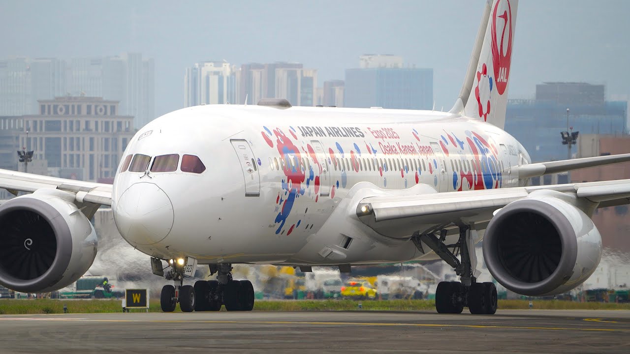 台北松山機場早上飛機起降 | 日航大阪世博彩繪機 | Pilot Wave | Morning Plane Spotting at Taipei Songshan Airport [TSA/RCSS]