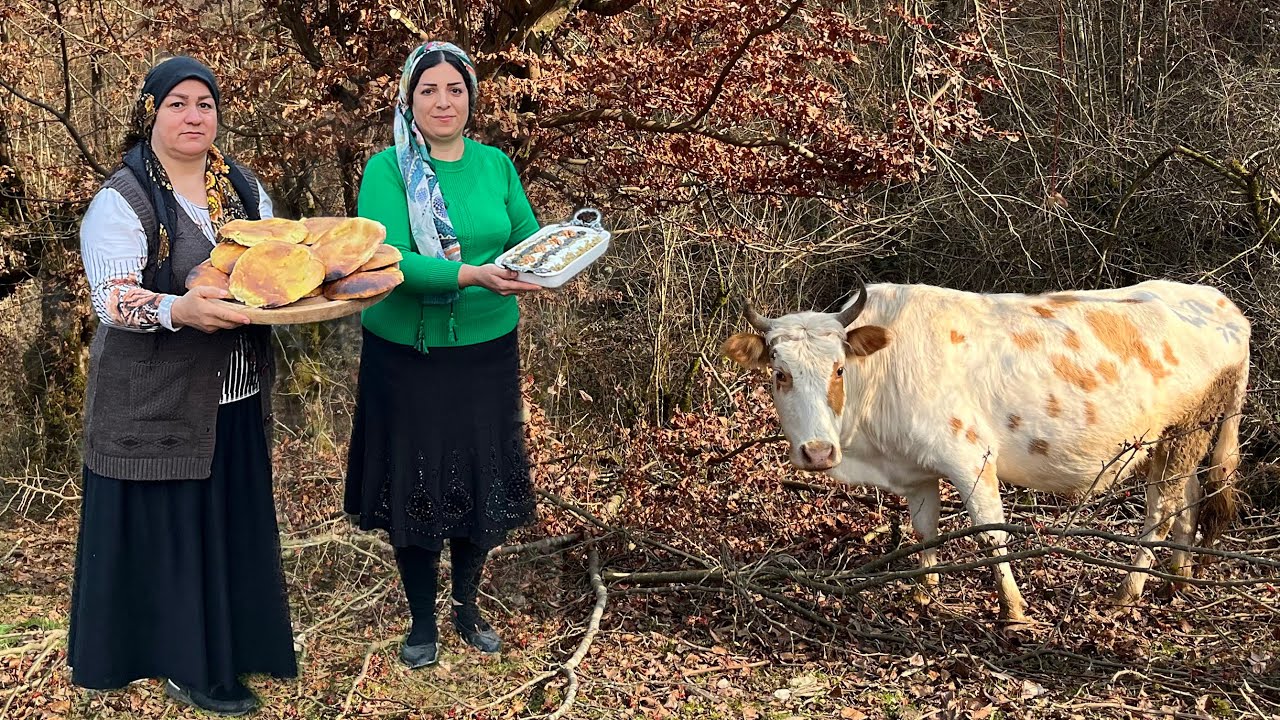 Daily Village Life In Iran | Baking Bread And Soup In Mountain