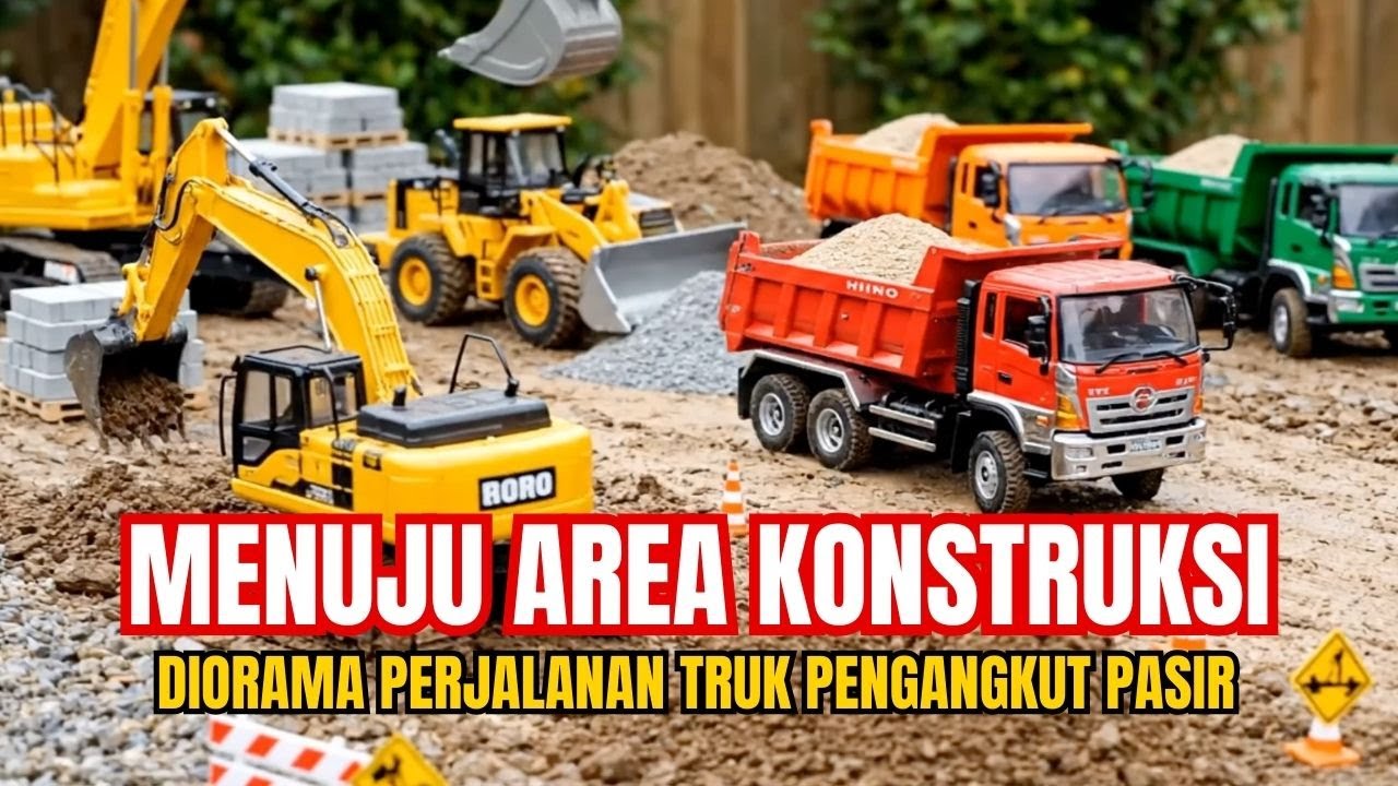 Diorama Miniatur Truk Pasir‼️ Mengangkut Pasir Menuju Lokasi Pembangunan