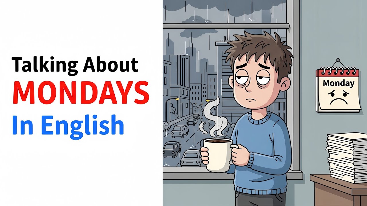 Talking About Mondays in English | Easy English Podcast for Beginners | Dues English