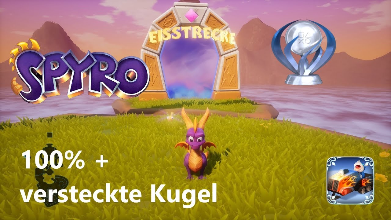 Spyro 2: Ripto´s Rage! 100% Eisstrecke versteckte Kugel!