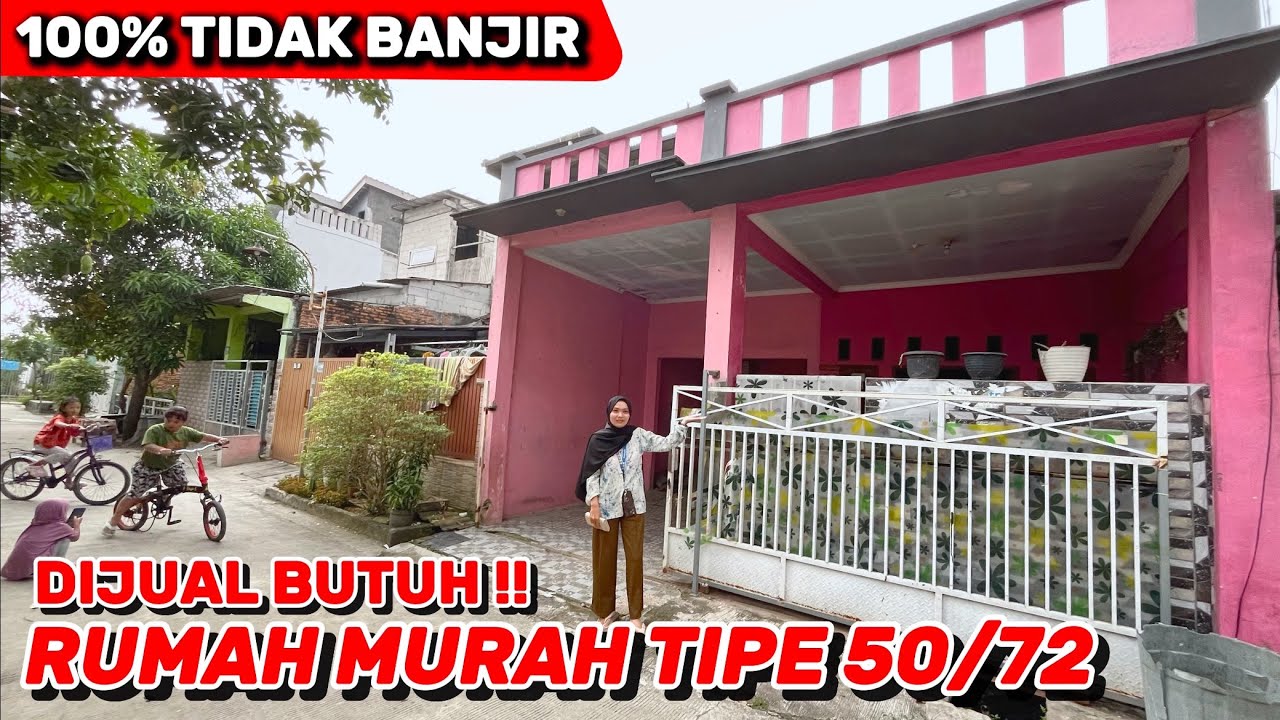 DIJUAL RUMAH TIPE 50/72 || STRATEGIS TIDAK BANJIR || HARGA MURAH 300 JUTA NEGO ||